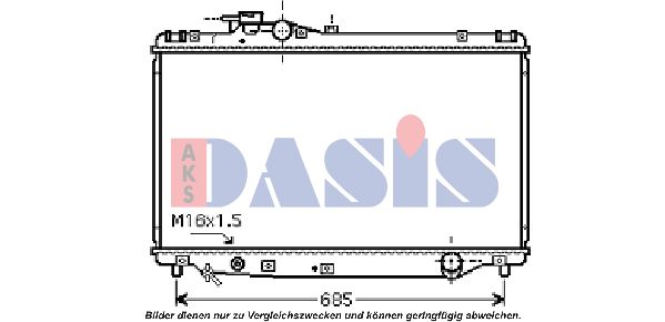 AKS DASIS Радиатор, охлаждение двигателя 210138N